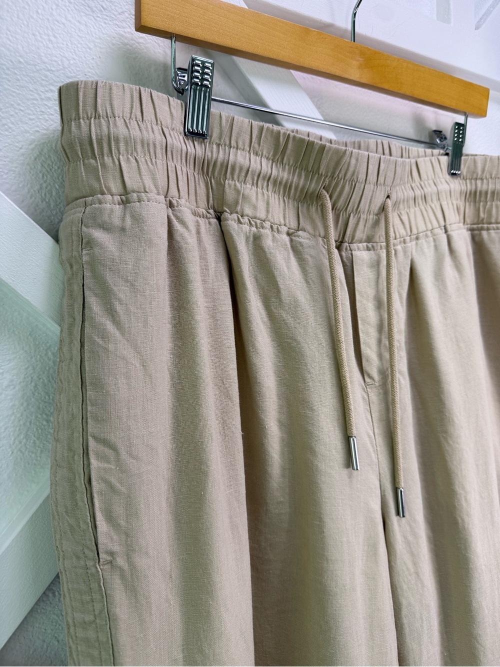 Quince 100% European Linen Wide Leg Pants Tan Size XL - Picture 3 of 8